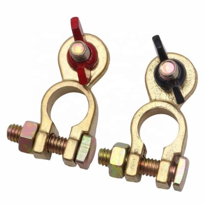 Positive & Nagative Clamp Clip Brass Connector Car Wire Battery Terminal