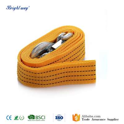 3T 5M Heavy Duty custom car tow rope Tow Strap with Hooks for tractors