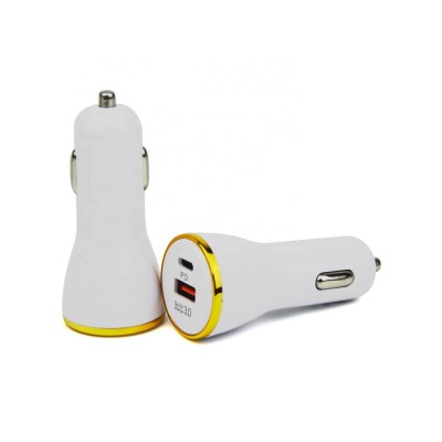 2 Port Portable Universal Fast Charger Qc 3.0 Smart PD Dual USB Car Charger