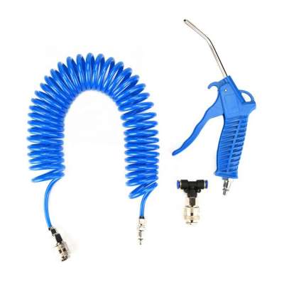 Blue Air Duster Gun Air Compressor Gun Pneumatic Wind Blowing Kit Set with EU Connector